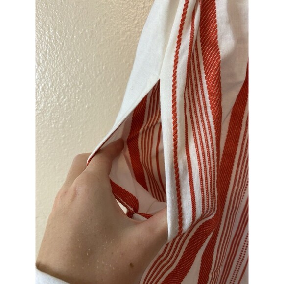 Ioanna Kourbela Basics M Stripe Pants Trousers Red Pull On Beach Embroidered - Picture 2 of 5